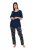 Ulla Popken 852577 Pijama cu model Bleumarin - Pijamale/Haine de casă - 
