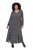 Ulla Popken 852606 Rochie maxi imprimată Neagră - Rochii maxi - Rochii maxi marimi mari