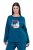 Ulla Popken 852710 Pulover de casă cu mânecă lungă Petrol - Pijamale/Haine de casă - 