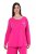 Ulla Popken 852747 Bluză de pijama cu mânecă lungă Roz - Pijamale/Haine de casă - 