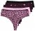 Ulla Popken 852758 Chiloți tanga cu model set de 5 Prună - Chiloți - 