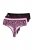 Ulla Popken 852758 Chiloți tanga cu model set de 5 Prună - Chiloți - 