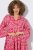 Ulla Popken 852841 Rochie cu flori și volane Magenta - Rochii midi - Rochii midi la marimi mari