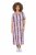 Ulla Popken 852854 Rochie midi în dungi Maro - Rochii midi - Rochii midi la marimi mari