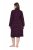 Ulla Popken 853168 Halat din prosop cu imprimeu animal Prună - Halate - 