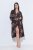 Ulla Popken 853204 Halat cu flori Maro - Halate - 