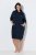 Ulla Popken 853353 Rochie de casă cu glugă Bleumarin - Pijamale/Haine de casă - 