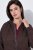 Ulla Popken 853577 Jachetă din fleece tricotat cu glugă și imprimeu Maro mahon - Haine fleece - 