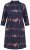 Ulla Popken 853590 Rochie din jerseu imprimată cu mânecă 3/4 Bleumarin - Rochii - Rochii pentru toate mărimile