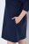 Ulla Popken 853652 Rochie din catifea cu glugă Bleumarin - Rochii de seară - Rochii de seară marimi mari