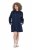 Ulla Popken 853652 Rochie din catifea cu glugă Bleumarin - Rochii de seară - Rochii de seară marimi mari