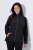Ulla Popken 853668 Geacă din polar cu guler înalt Neagră - Haine fleece - 