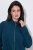 Ulla Popken 853668 Geacă din polar cu guler înalt Petrol - Haine fleece - 