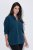 Ulla Popken 853668 Geacă din polar cu guler înalt Petrol - Haine fleece - 