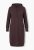 Ulla Popken 853669 Rochie tricotată cu mânecă lungă și glugă Maro mahon - Rochii tricotate - 