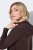 Ulla Popken 853669 Rochie tricotată cu mânecă lungă și glugă Maro mahon - Rochii tricotate - 