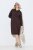 Ulla Popken 853669 Rochie tricotată cu mânecă lungă și glugă Maro mahon - Rochii tricotate - 