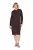 Ulla Popken 853669 Rochie tricotată cu mânecă lungă și glugă Maro mahon - Rochii tricotate - 