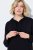 Ulla Popken 853669 Rochie hanorac cu mânecă lungă și glugă Bleumarin - Rochii din molton - 