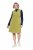 Ulla Popken 853697 Rochie din catifea reiată fără mâneci cu buzunare Verde deschis - Rochii de vară - Rochii de vară marimi mari
