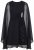 Ulla Popken 853774 Rochie cu volane Neagră - Rochii de seară - Rochii de seară marimi mari