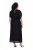 Ulla Popken 854031 Rochie din șifon cu mânecă scurtă Neagră - Rochii de seară - Rochii de seară marimi mari