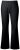 Ulla Popken 854910 Pantaloni stretch călduroși cu talie elastică Neagră - Pantaloni din material textil - Pantaloni evazați marimi mari