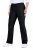 Ulla Popken 854910 Pantaloni stretch călduroși cu talie elastică Neagră - Pantaloni din material textil - Pantaloni evazați marimi mari