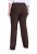 Ulla Popken 854910 Pantaloni stretch călduroși cu talie elastică Maro mahon - Pantaloni din material textil - Pantaloni evazați marimi mari