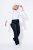 Ulla Popken 854910 Pantaloni stretch călduroși cu talie elastică Bleumarin - Pantaloni din material textil - Pantaloni evazați marimi mari