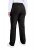 Ulla Popken 854987 Pantaloni stretch călduroși cu talie confortabilă Neagră - Pantaloni din material textil - Pantaloni evazați marimi mari