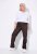 Ulla Popken 854987 Pantaloni stretch călduroși cu talie confortabilă Maro mahon - Pantaloni din material textil - Pantaloni evazați marimi mari