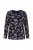 Ulla Popken 856134 Pijama cu flori Neagră - Pijamale/Haine de casă - 