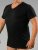 20 Nodi 9001 Short Sleeve V-Neck in Stretch Cotton Black - Undershirts - 