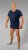 20 Nodi 9001 Short Sleeve V-Neck in Stretch Cotton Navy - Undershirts - 