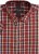 Kam Jeans 6282 Casual SS Check Shirt Wine - Cămăși - Cămăși Bărbați Mărimi Mari
