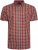Kam Jeans 6282 Casual SS Check Shirt Wine - Cămăși - Cămăși Bărbați Mărimi Mari