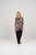 Scandinavian Caramel Flower Petals Tunic Brown - Tricouri imprimate pentru femei - 