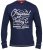 D555 Austin Long Sleeve T-shirt Navy - Tricouri - Tricouri Bărbați Mărimi Mari