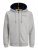 Jack & Jones JCOBERG SWEAT ZIP Hoodie Grey Melange - Pulovere & hanorace - Pulovere & Hanorace Bărbați Mărimi Mari