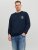 Jack & Jones JCOFILO Crew Neck Sweater with Back Print Navy Blazer - Pulovere & hanorace - Pulovere & Hanorace Bărbați Mărimi Mari
