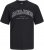 Jack & Jones CALEB VARSITY O-Neck T-Shirt Black - Tricouri - Tricouri Bărbați Mărimi Mari