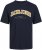 Jack & Jones CALEB VARSITY O-Neck T-Shirt Navy Blazer - Tricouri - Tricouri Bărbați Mărimi Mari