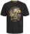 Jack & Jones JJSKULL ROCK T-Shirt Black - Tricouri - Tricouri Bărbați Mărimi Mari