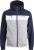 Jack & Jones RUSH White/Grey Blocking Bomber Jacket with Hood Navy Blazer - Geci - Geci Bărbați Mărimi Mari