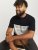 Jack & Jones LEGACY BLOCKING T-Shirt Black - Tricouri - Tricouri Bărbați Mărimi Mari