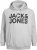 Jack & Jones CORP LOGO Large Print Hoodie Light Grey Melange - Pulovere & hanorace - Pulovere & Hanorace Bărbați Mărimi Mari