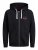 Jack & Jones JJSTAMP ZIP Hoodie Black - Pulovere & hanorace - Pulovere & Hanorace Bărbați Mărimi Mari