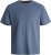 Jack & Jones PAULOS T-Shirt Denim Blue - Tricouri - Tricouri Bărbați Mărimi Mari