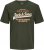 Jack & Jones JJELOGO O-Neck T-Shirt Kombu Green - Tricouri - Tricouri Bărbați Mărimi Mari